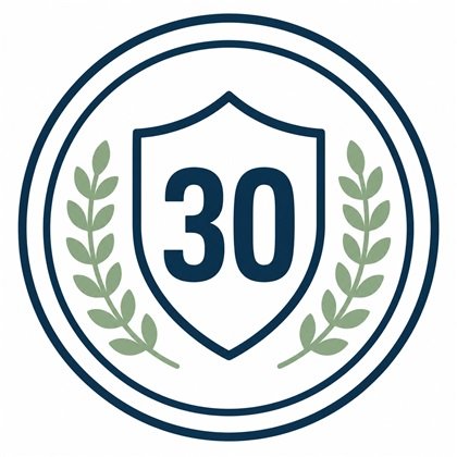 Selo de garantia incondicional de 30 dias